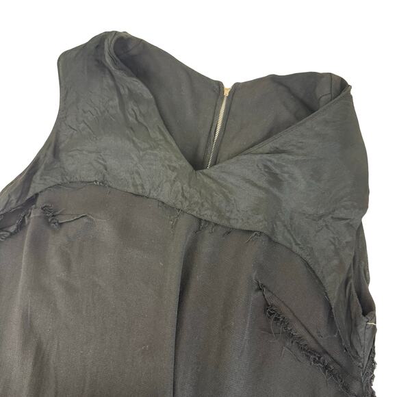 1960s Black Mod Shift Dress w/ Pockets | Size 12 | Vintage Classic - Picture 8 of 16